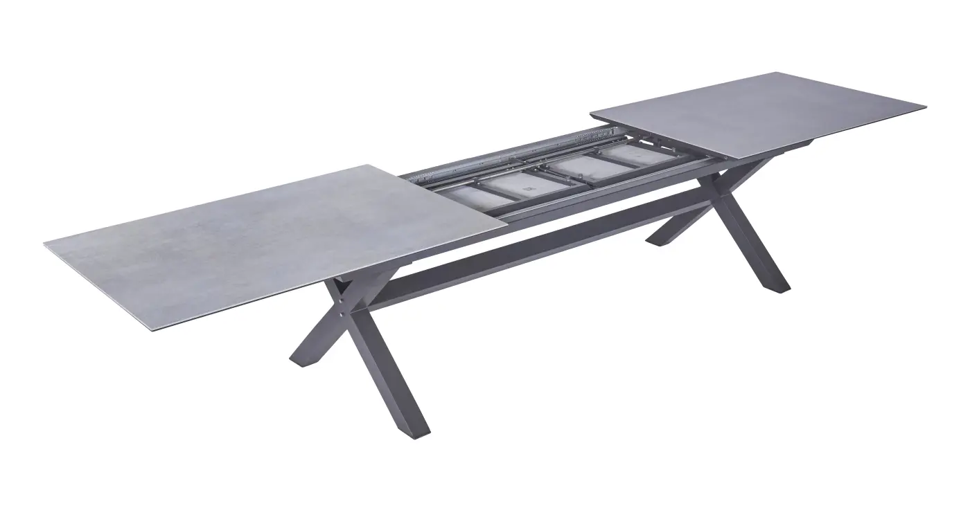 LC Garden Ausziehtisch Serie  Vancouver Beton Optik/anthrazit ca. 280/340/400 x 100 x 76cm