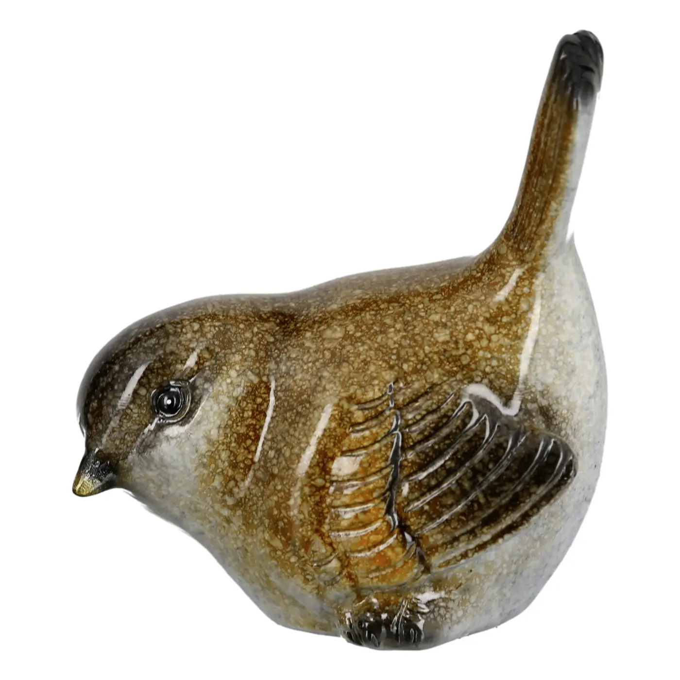 Gilde Figur Vogel grün 8,5 cm Kunstharz