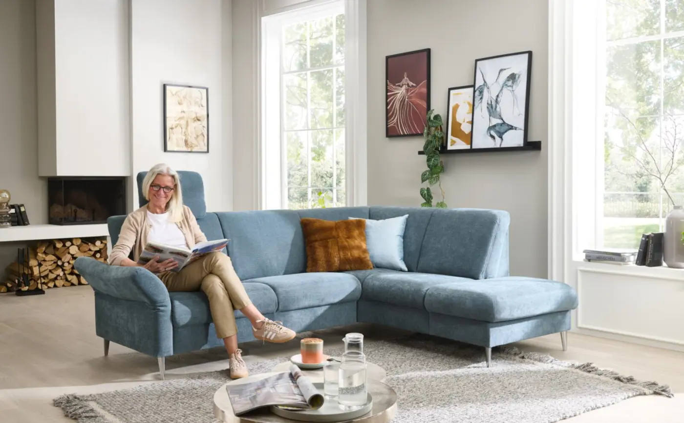 Polipol Polstergruppe Serie OS-PP1204 mit Funktion blau ca. 240 x 190 cm