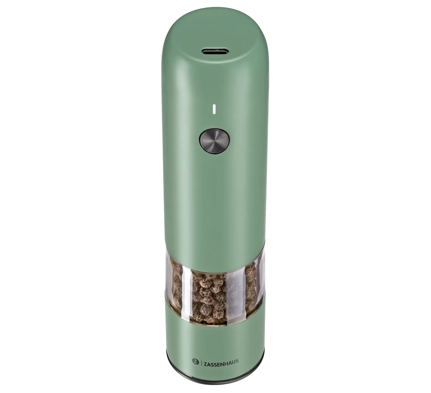 Zassenhaus Pfeffermühle KÖLN USB elektrisch 14 cm grün