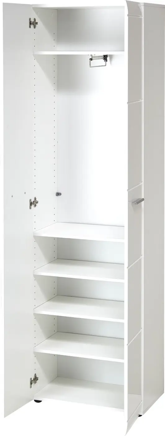 Germania Garderobenschrank Adana Weiß B/H/T: 59 x 197 x 37 cm Germania Garderobenschrank Adana Weiß B/H/T: 59 x 197 x 37 cm