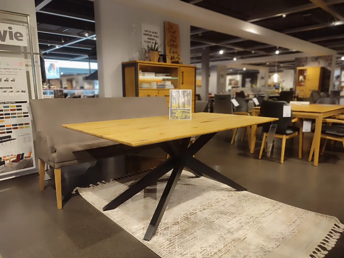 Niehoff  Design-Tisch Windhoek Balkeneiche natur, strukturgehobelt ca. 180 x 100 cm