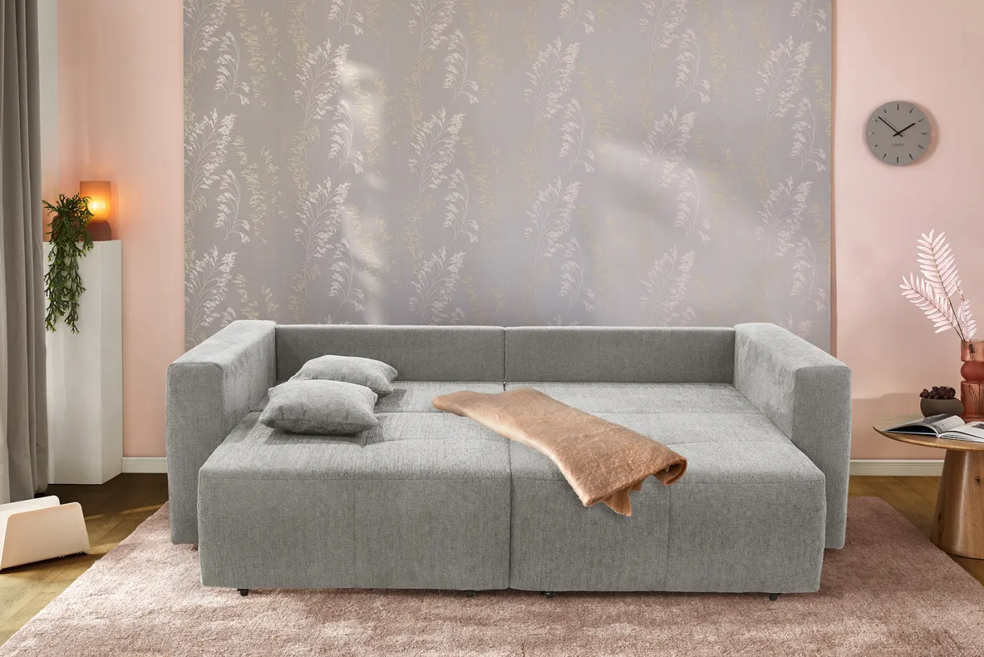 JOB Schlafsofa Relax grau ca. 243 × 85 × 115 cm (B/H/T)