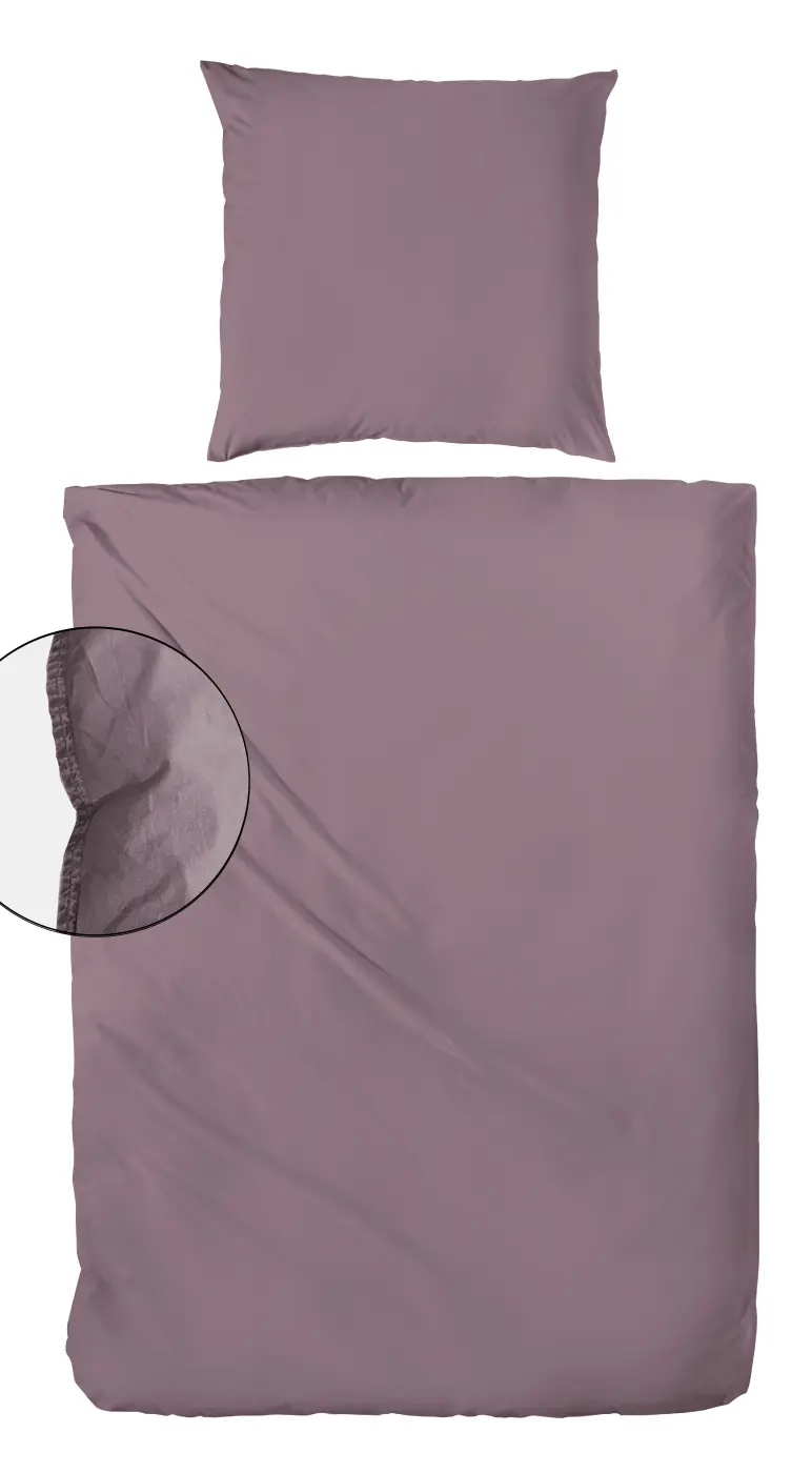 Hahn  Flanell-Bettwäsche  berry 135 x 200/80x80 cm