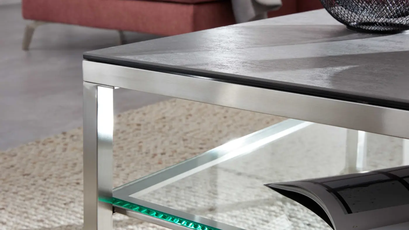 Interliving  Serie 6210 Keramik zementgrau ca. 85 x 85 cm