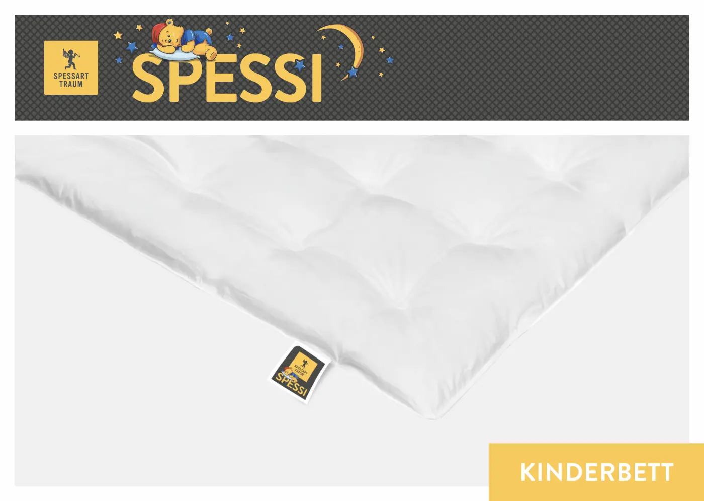 Spessarttraum Daunensteppdecke, 100 x 135 cm, 100 g Baumwolle, Weiß