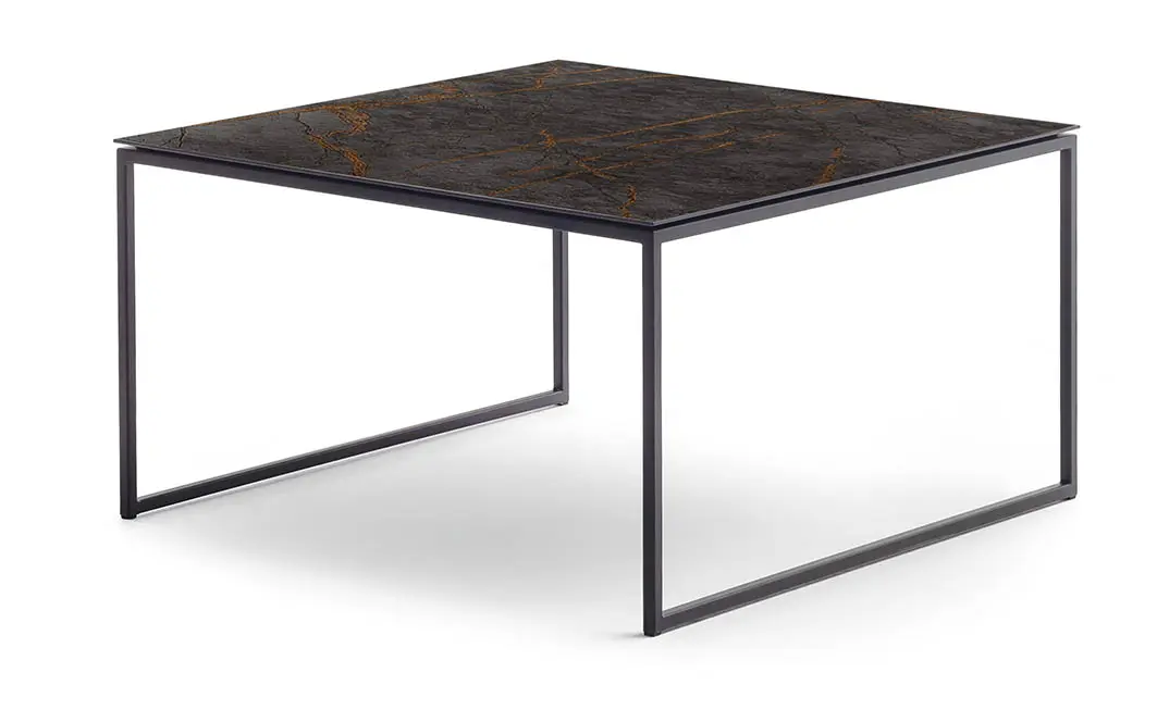 Venjakob Couchtisch Comino Dekton Laurent/Gestell Metall anthrazit matt ca. 75 x 75 x 42 cm