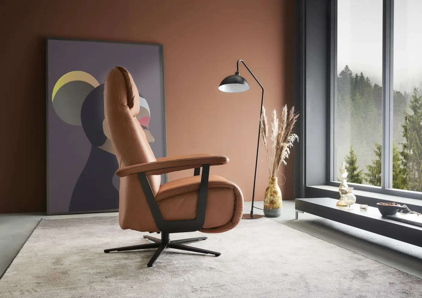 Himolla  Easy Swing 7387 Q2 grau 3 Motoren/HerzWaage