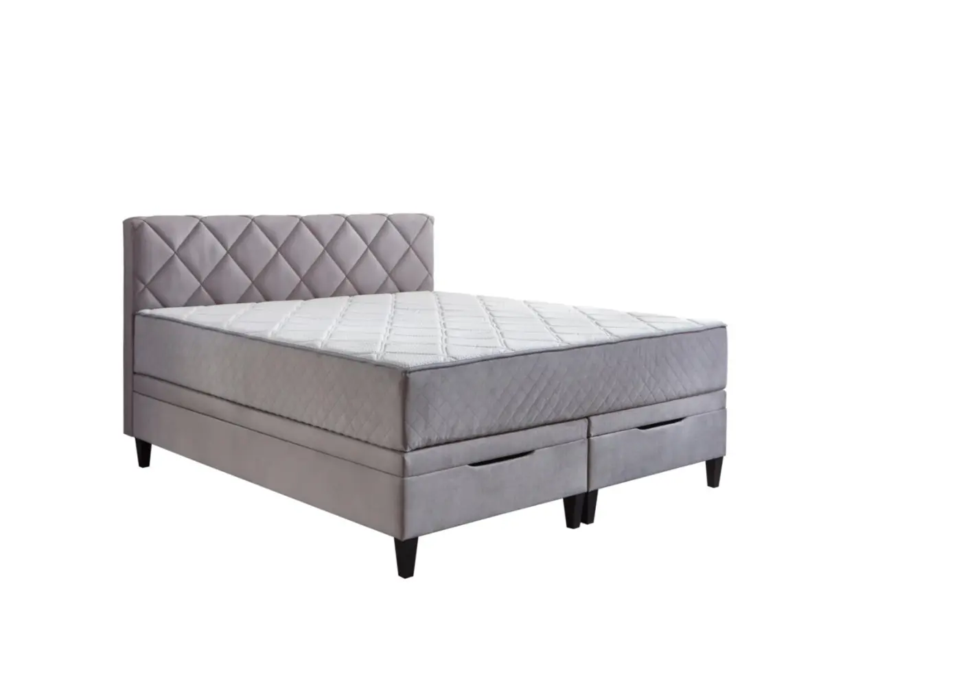 Sungarden  Boxspringbett BX 2600 Eberndorf silbergrau LF 180 x 200 cm