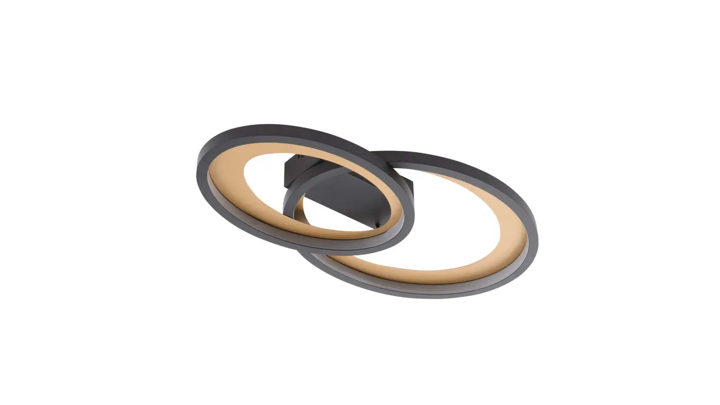 Interliving Deckenleuchte IL 9337 schwarz matt