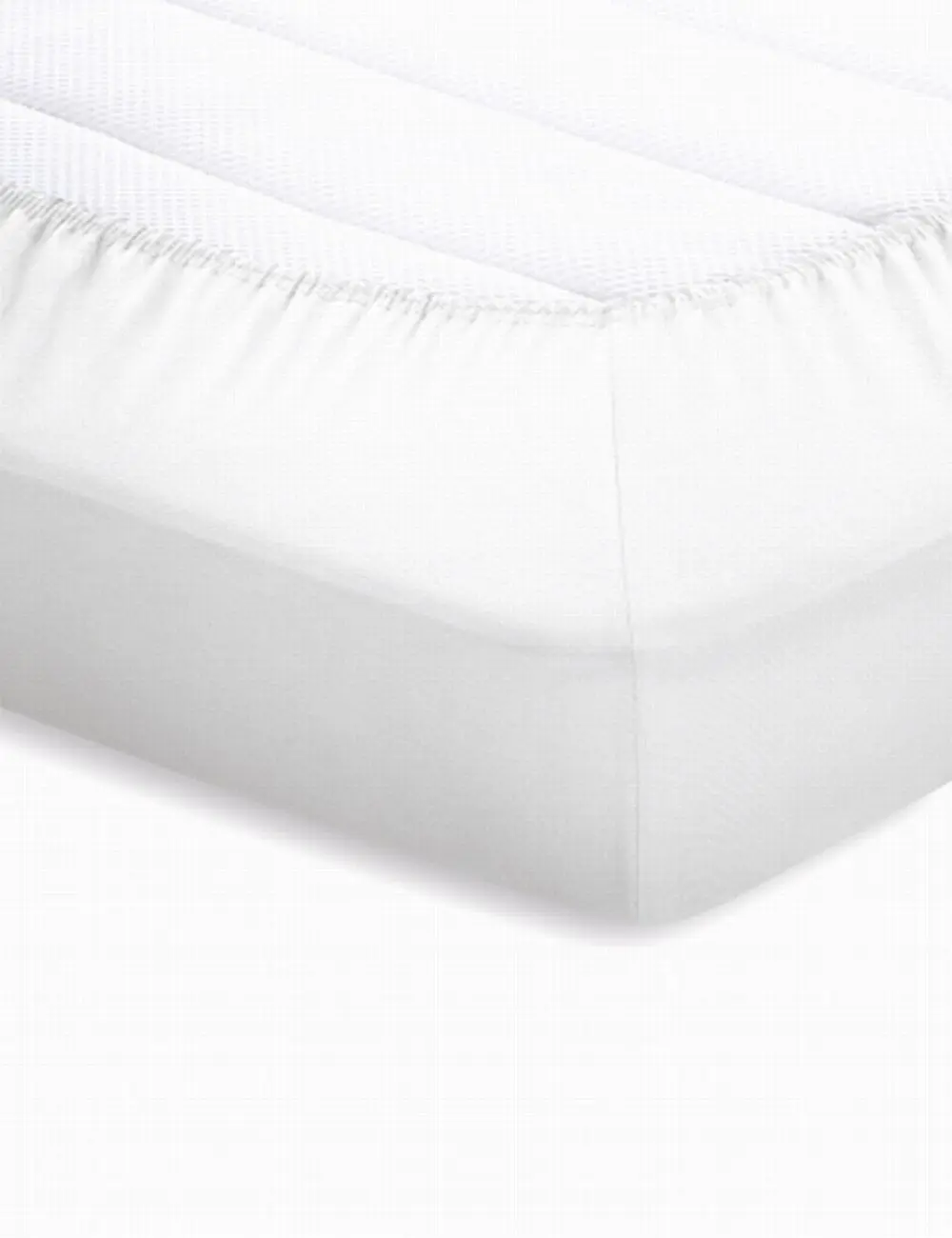 schlafgut Flausch-Jersey Topper  Spannbetttuch weiss B / L ca. 90 x 190 cm