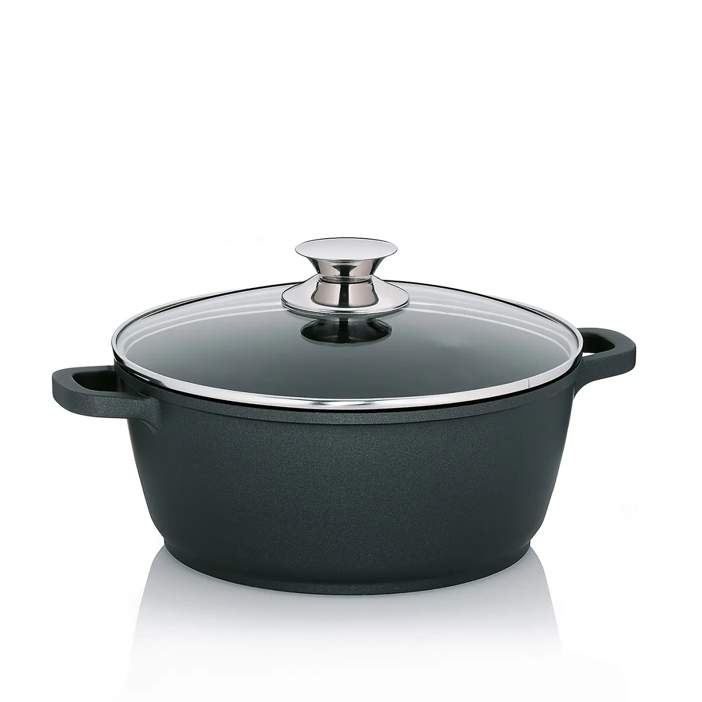 Kela Fleischtopf Kerros Aluguss schwarz 9cm 20cmØ 1,7l