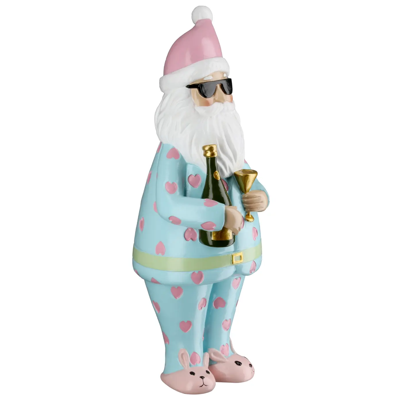 Gilde Figur Crazy Xmas blau, rosa L 9 x B 9.5 x H 22.5 cm