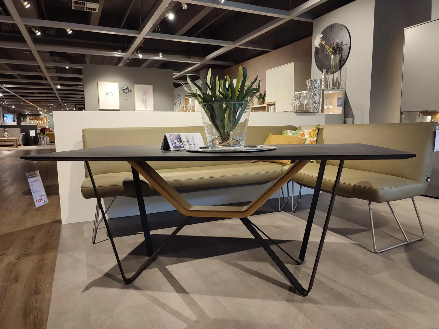 Koinor Esstisch fest Kleo Keramik anthrazit ca. 180 x 90 cm
