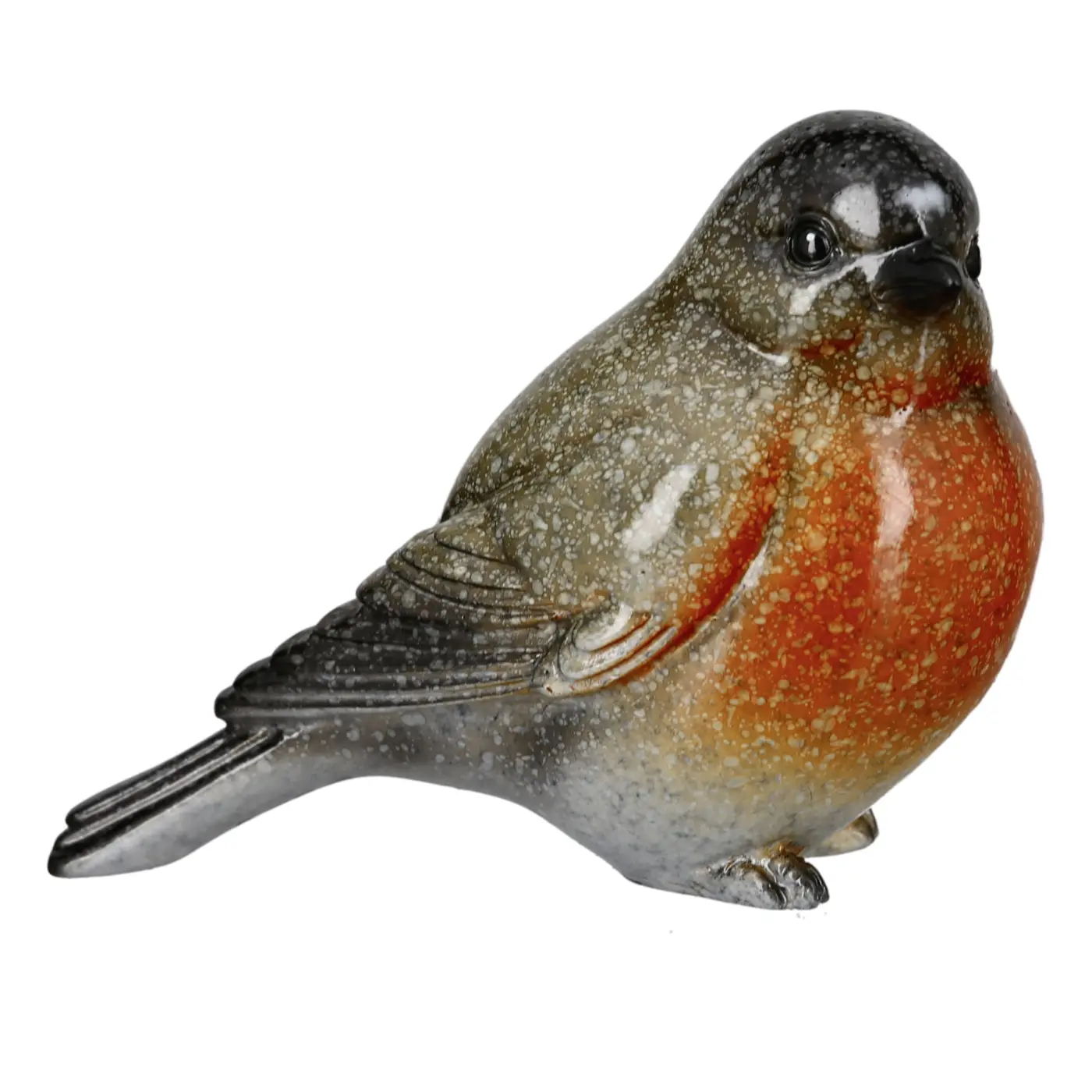 Gilde Figur Vogel orange 8,5 cm Kunstharz