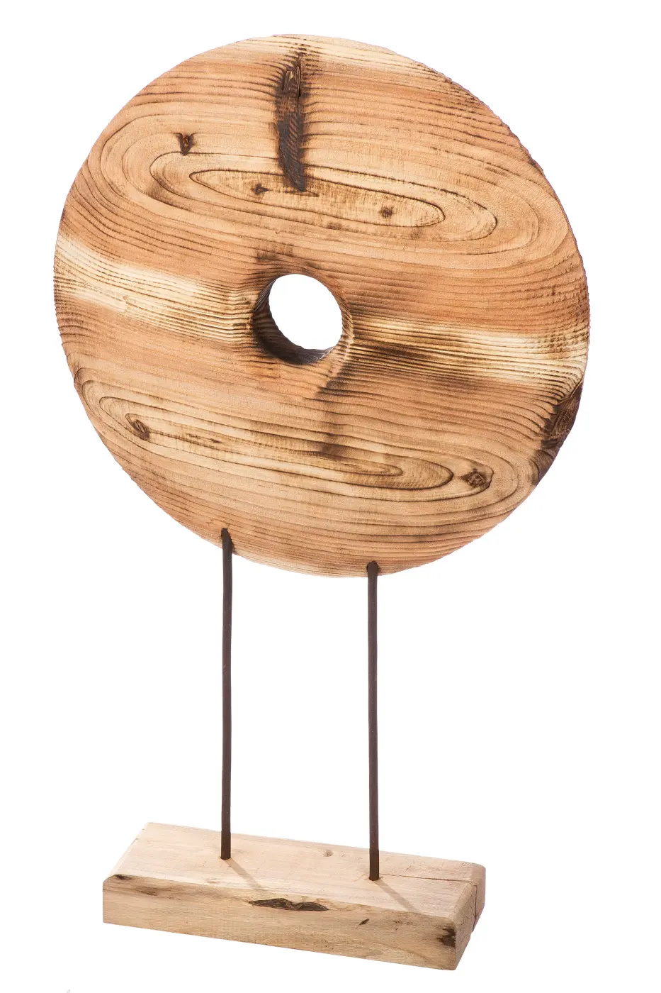 Gilde runde Skulptur auf Base "Taxon" natur 75 cm hoch 