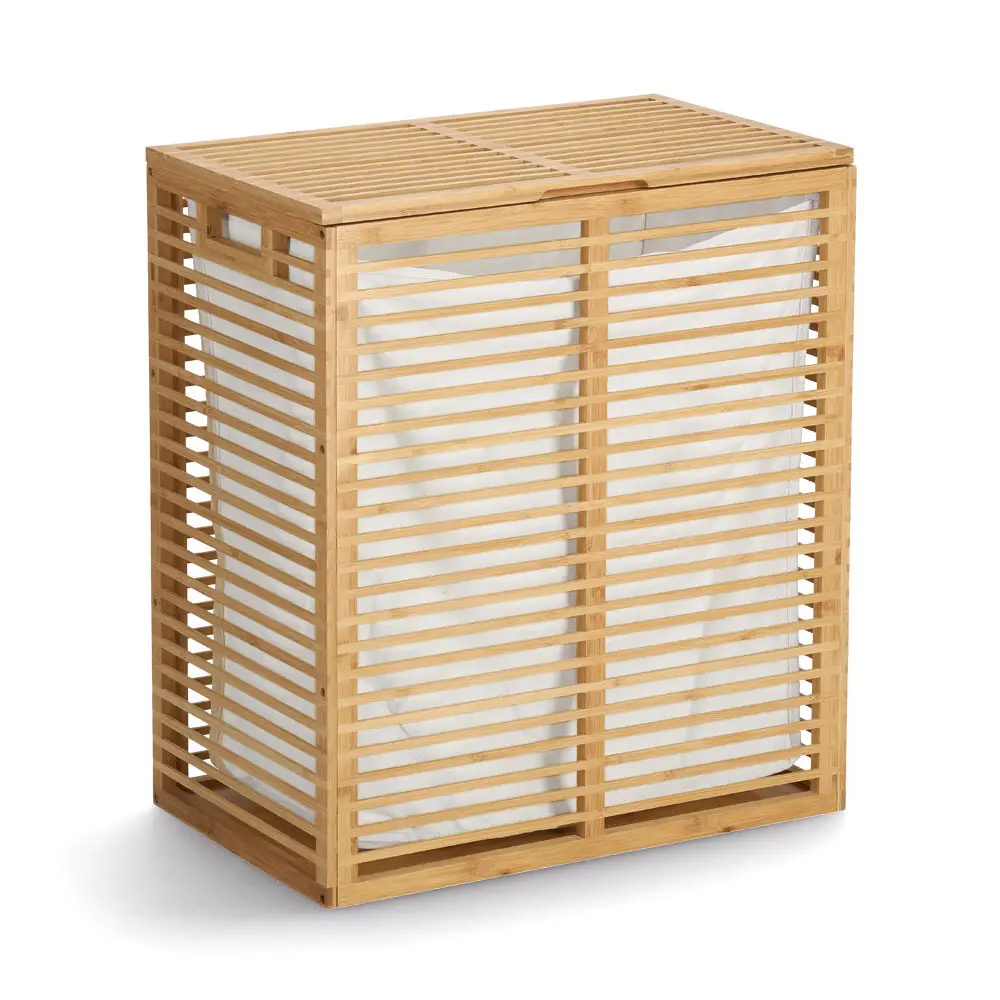 Zeller Wäschesammler Bambus/Baumwolle