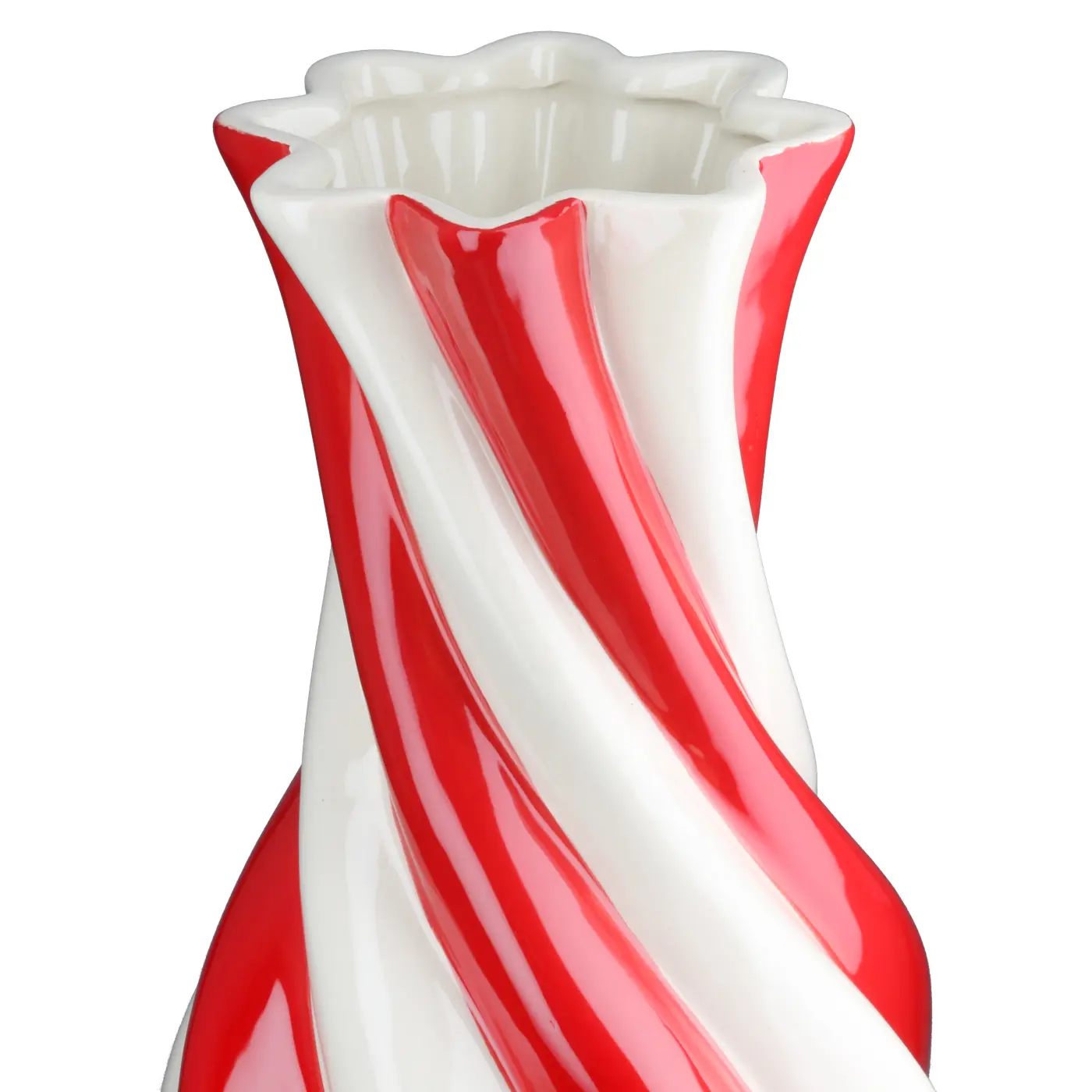 Gilde Vase Candy creme, rot H 39.5 x Ø 19.5 cm