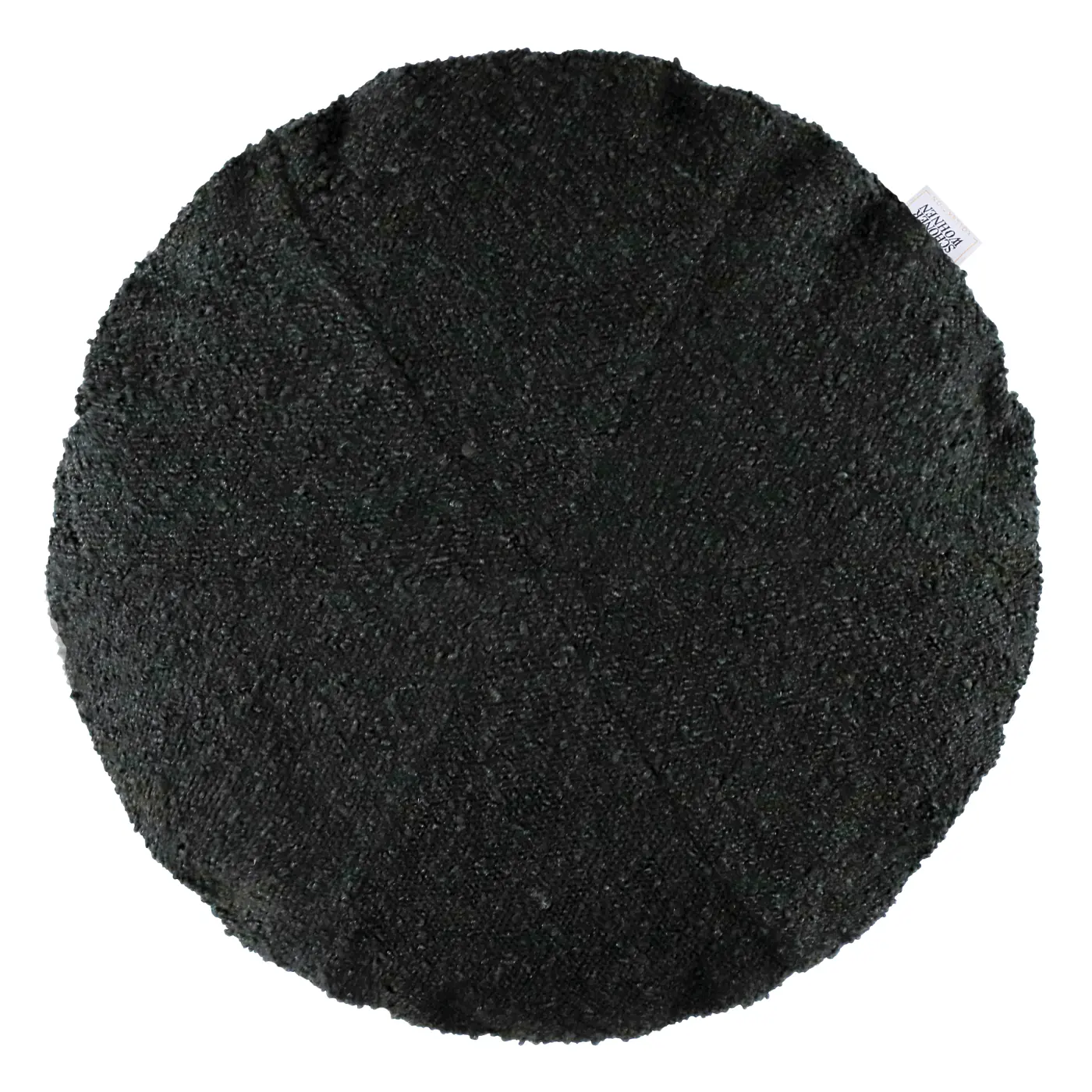 Schöner Wohnen Zierkissenhülle mit Füllung  Uni schwarz rund