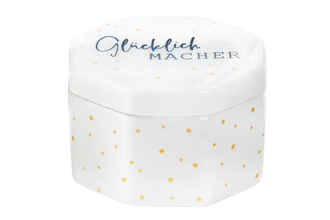Gilde Dose "Glücklich Macher" weiß/goldfarben 
