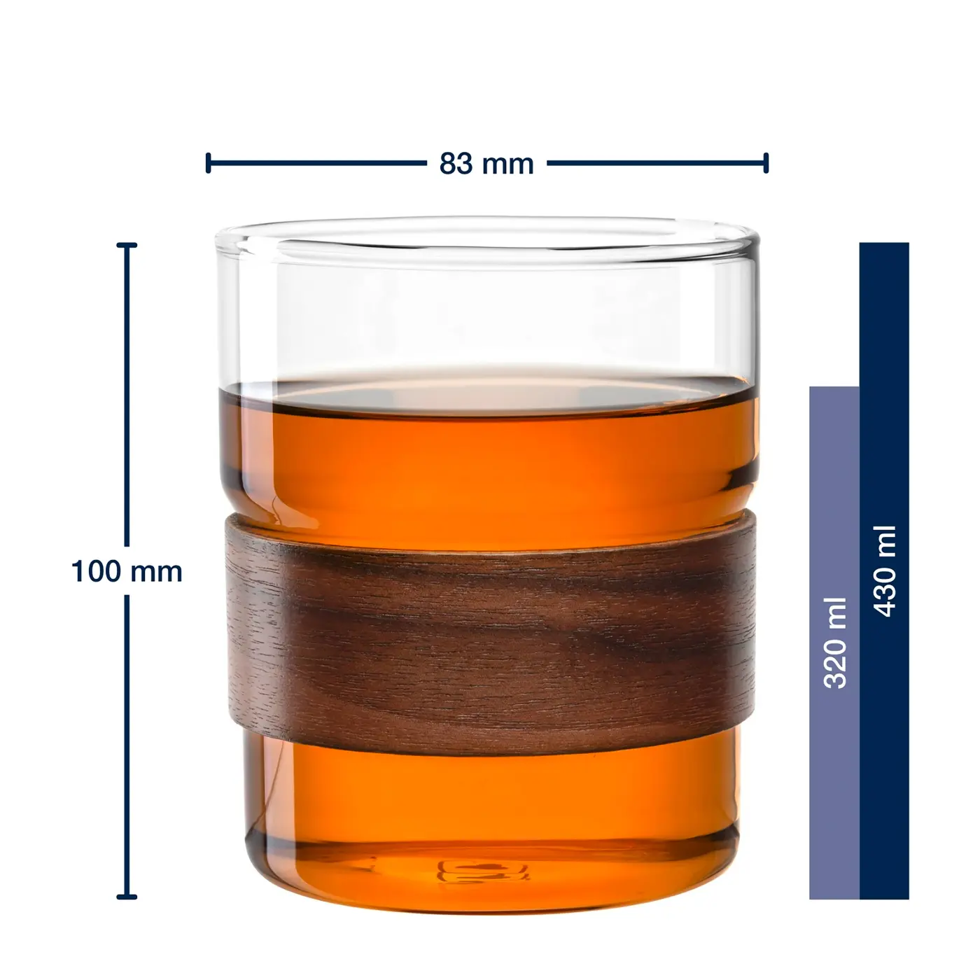 Leonardo Tasse & Becher NOVO LEGNO Materialmix mehrfarbig 11 cm 320 ml