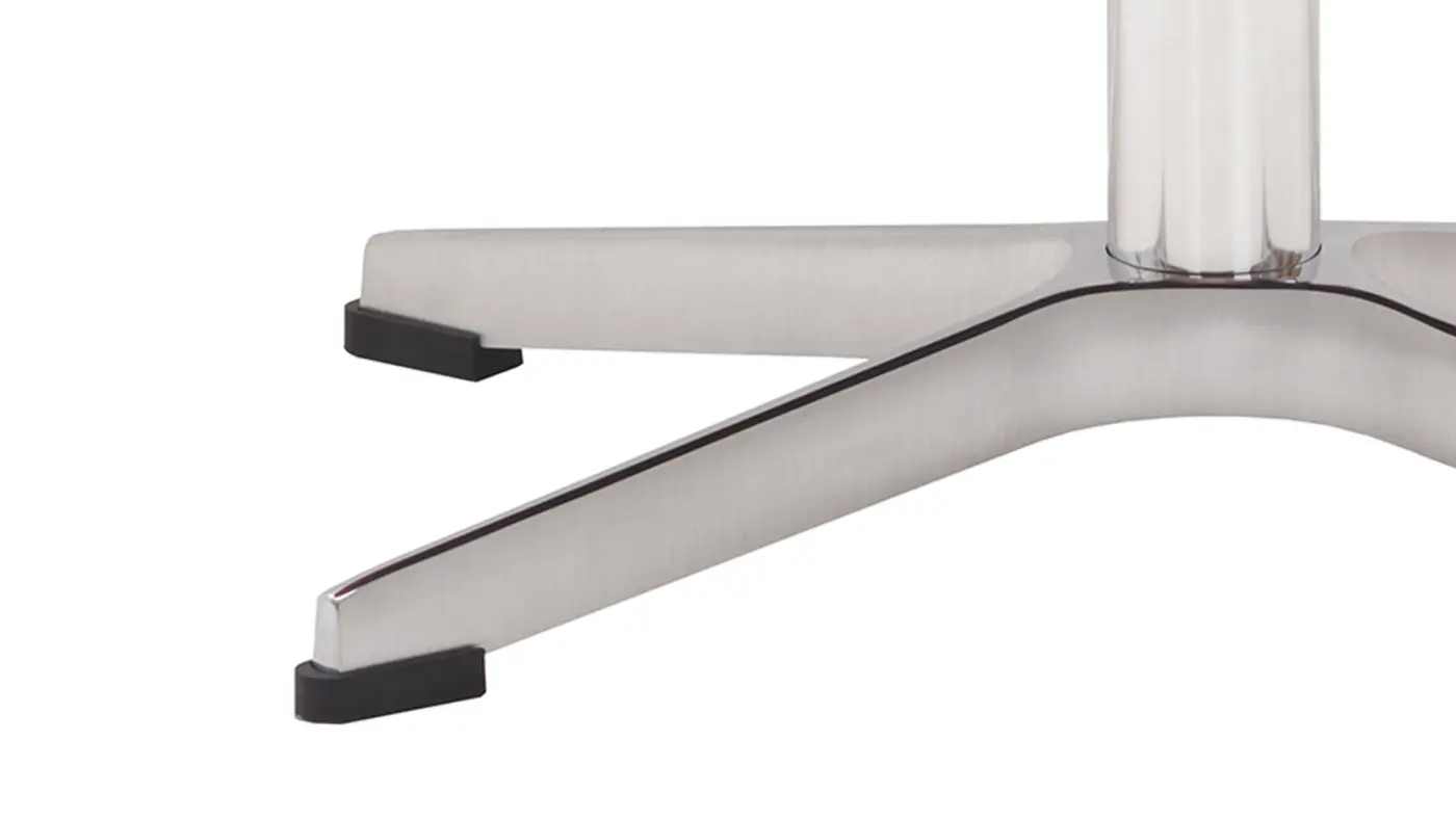 Conform Hocker Leder schwarz Fuß alu