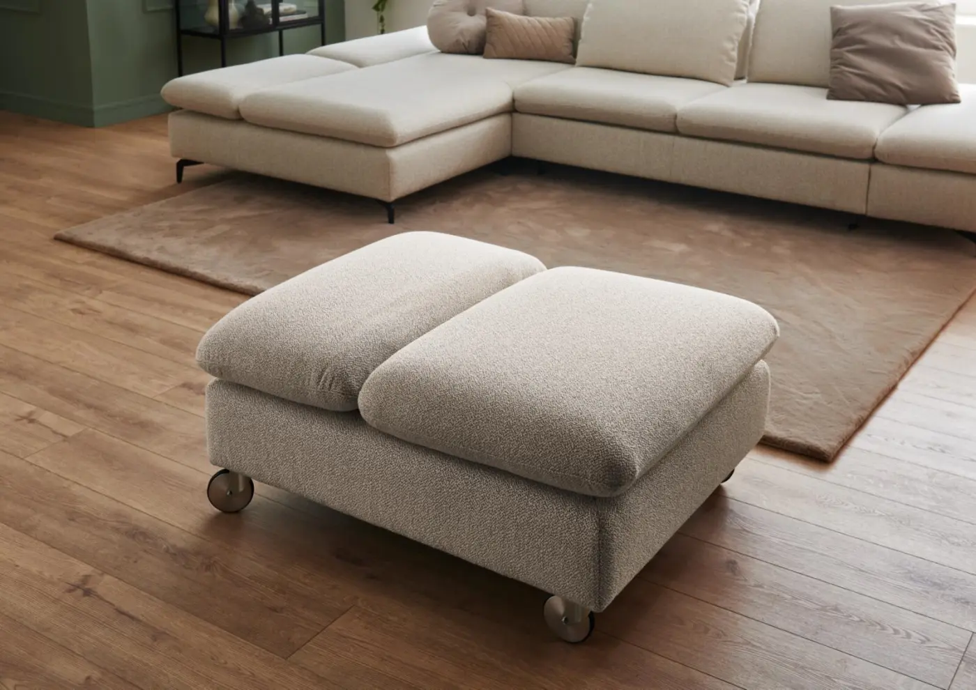 Willi Schillig Funktionshocher klappbar  15281 - Select Venus Plus beige ca. 102 x 88 cm