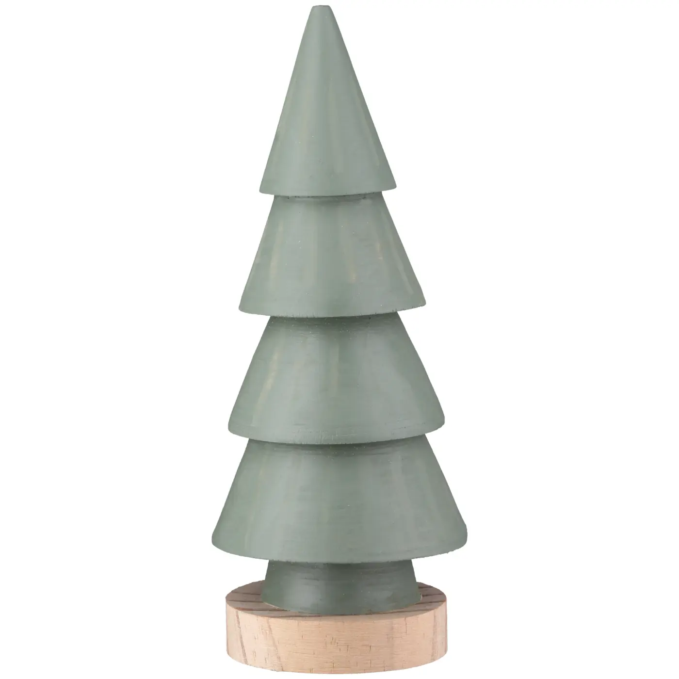 Gilde  Tannenbaum"Faco"Holz natur/grün H:17cm D:7cm