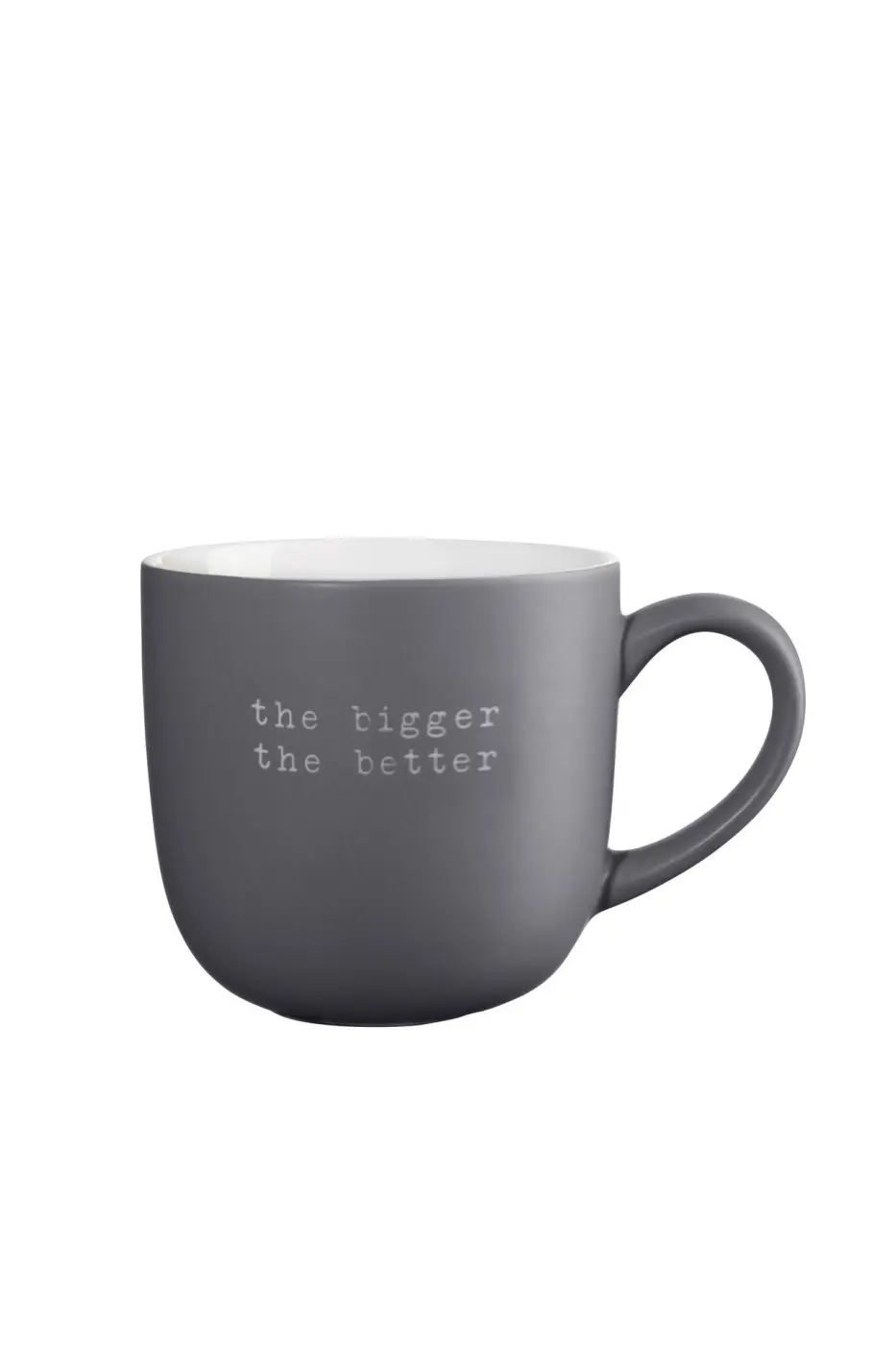 ASA Henkelbecher the bigger the better hey! grau matt 0,6  l