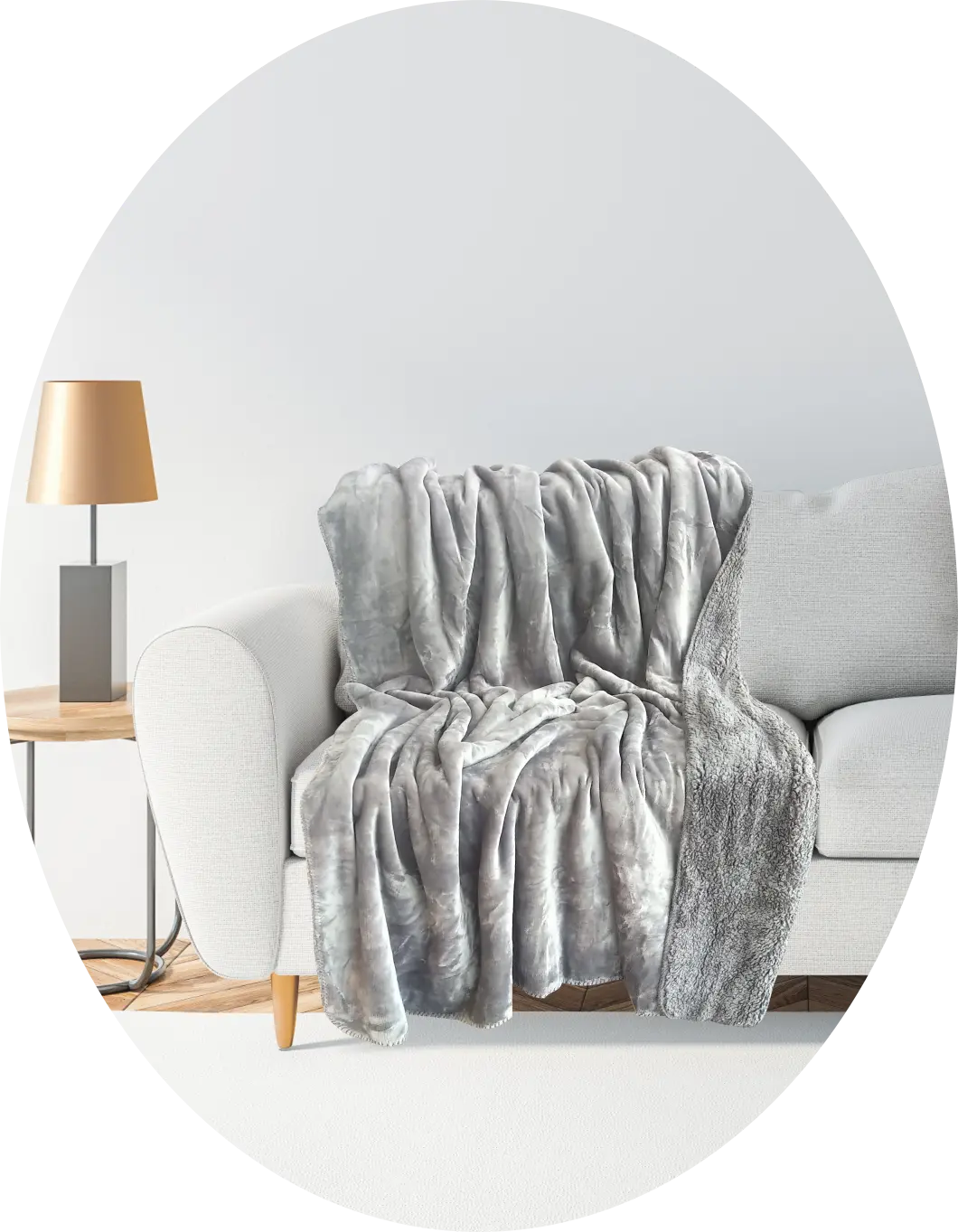 Cosima  Wohndecke Vivid silber unifarben