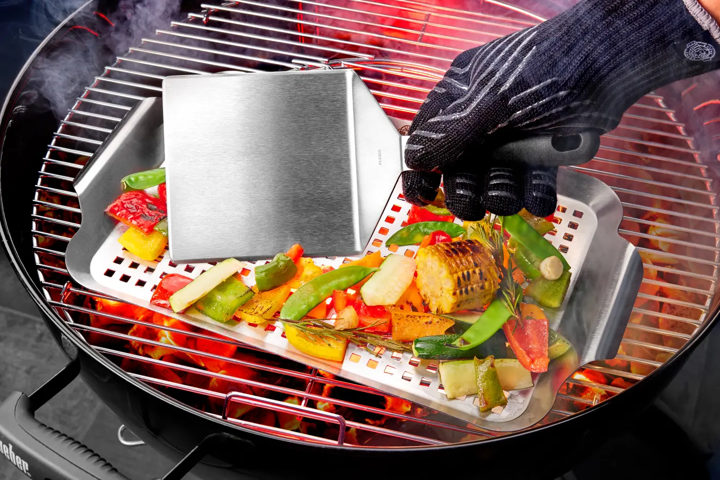 GEFU Wender BBQ XXL schwarz/silber hochwertiger Edelstahl|Kunststoff|