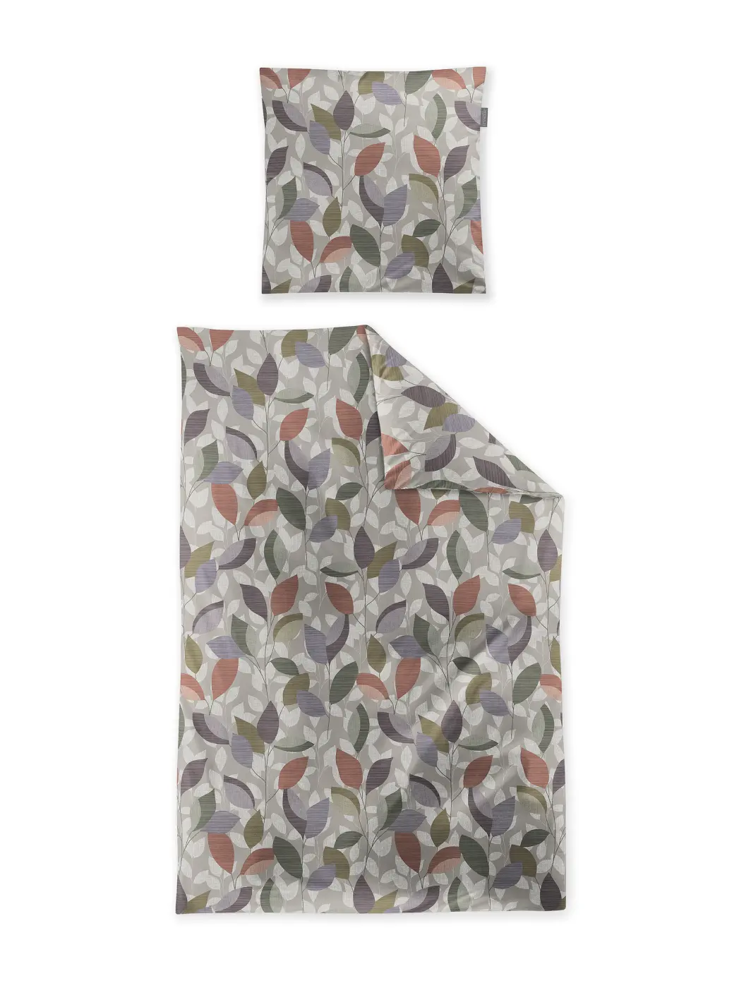 Irisette  Bettwäsche Meran 135x200/80x80 cm  Blätter mehrfarbig