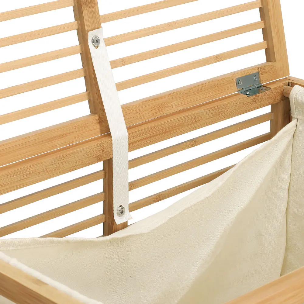 Zeller Wäschesammler Bambus/Baumwolle