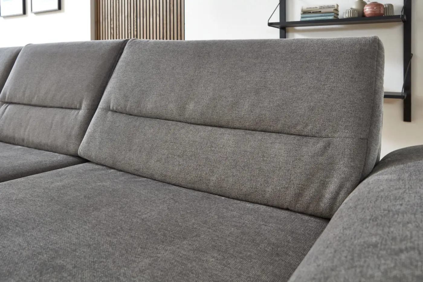 Zehdenick  Wohbnlandschaft MM-ZE1190 mit Funktionen grau ca. 208 x 345 x 180 cm