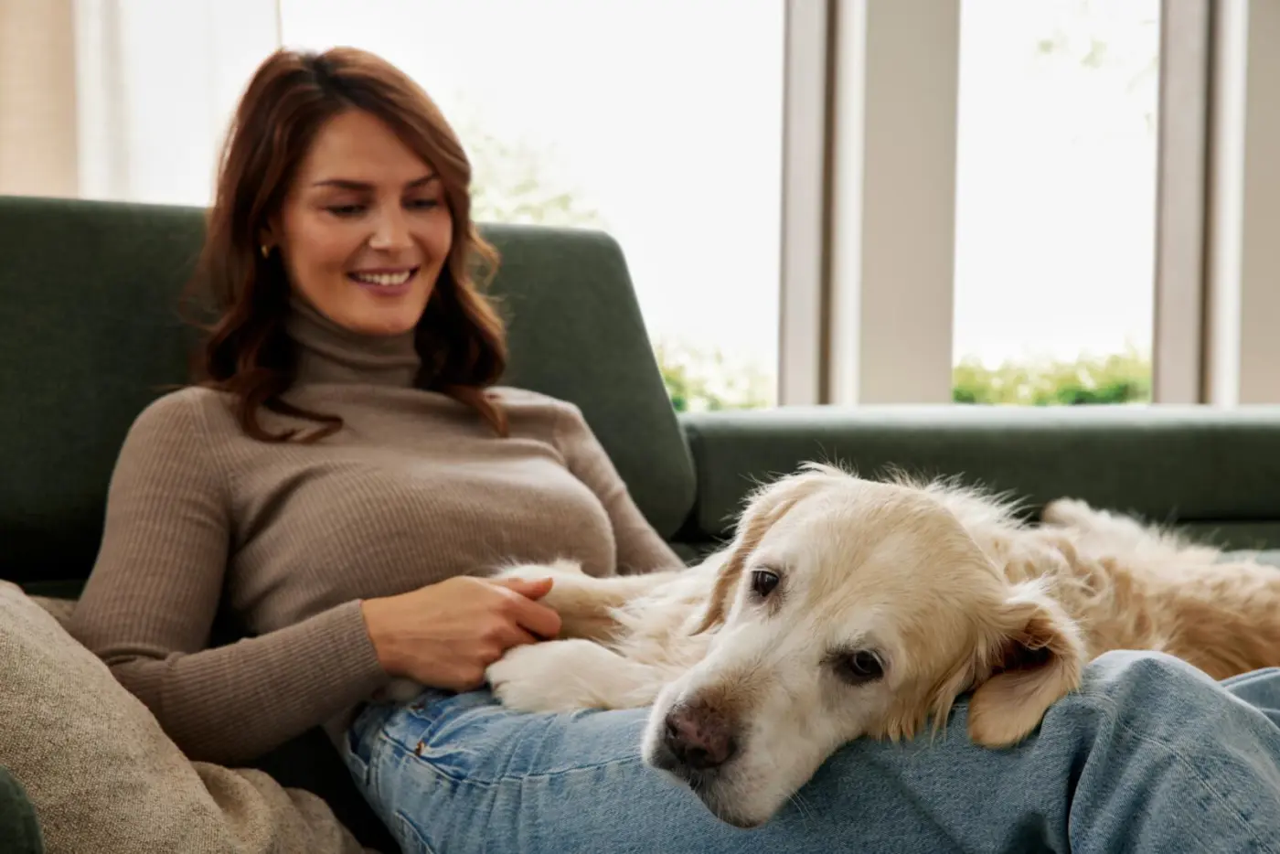 Interliving Wohnlandschaft mit Funktionen Serie  4303 dunkelgrün ca. 323 x 190 cm