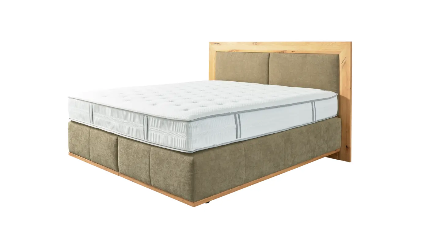 Interliving Boxspringbett Serie 1415 olivgrün 180 x 200 cm