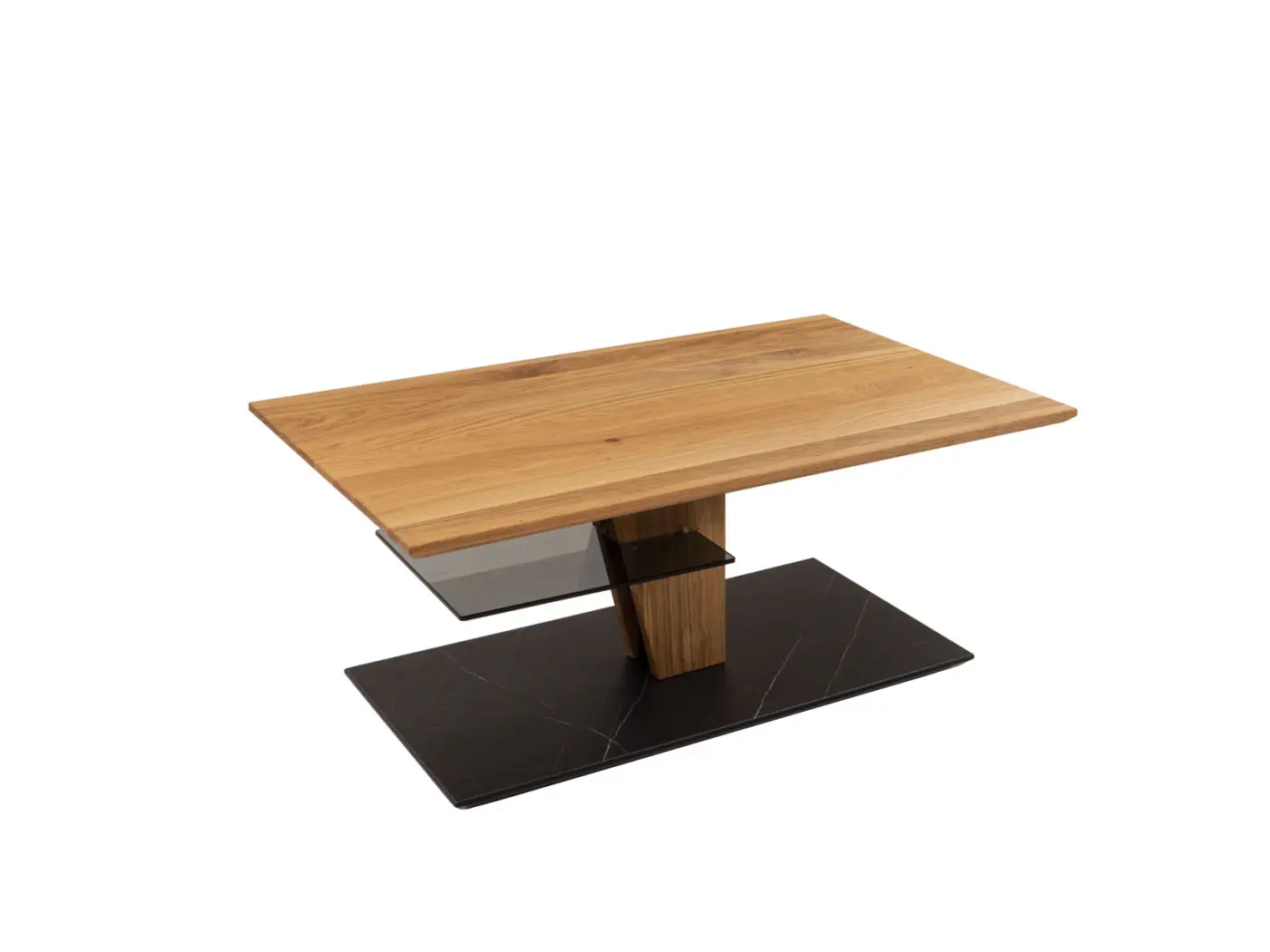Vierhaus  Couchtisch 5328  Wildeiche geölt/Marmara Nero