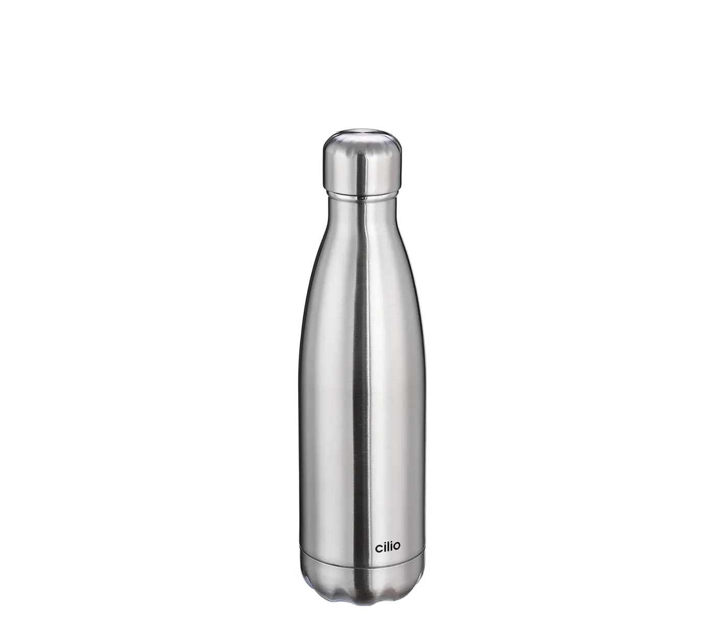 Cilio Trinkflasche 500 ml Edelstahl lackiert Silber
