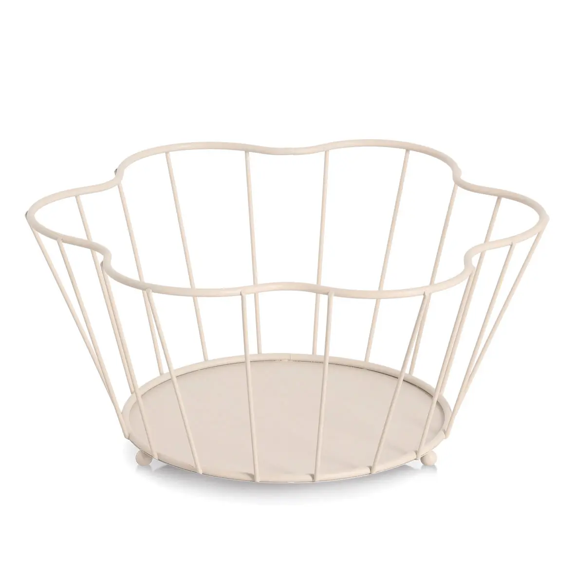 Zeller Obstkorb Metall beige