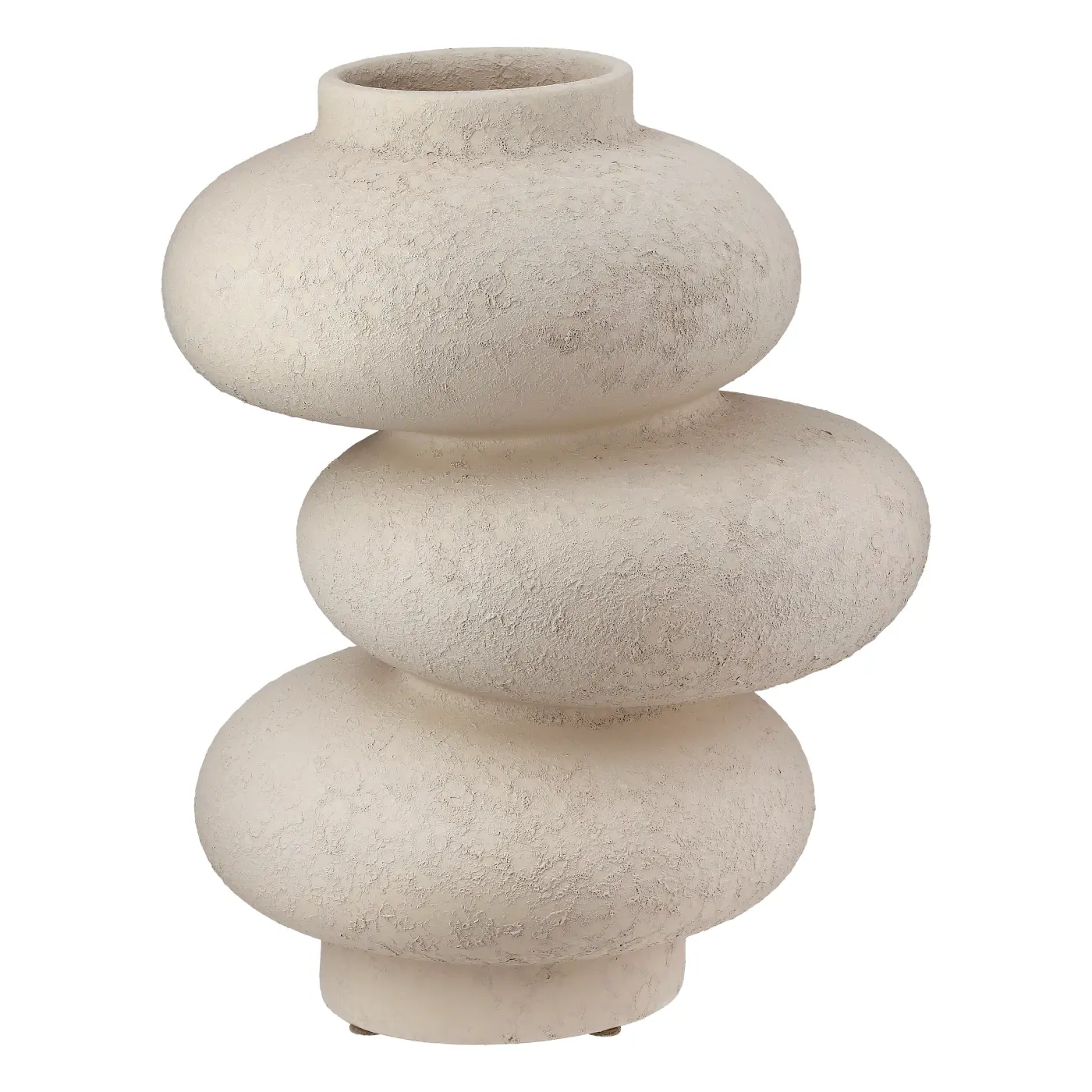 Gilde Handwerk Vase Steindaube Stone hellgrau 29 cm hoch