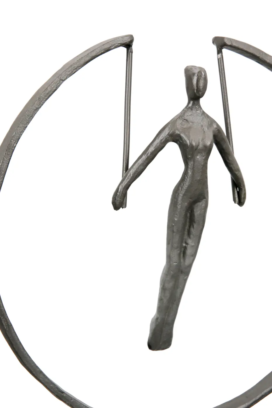 Gilde Handwerk Skulptur "Gymnast" Frauenmotiv Eisen braun