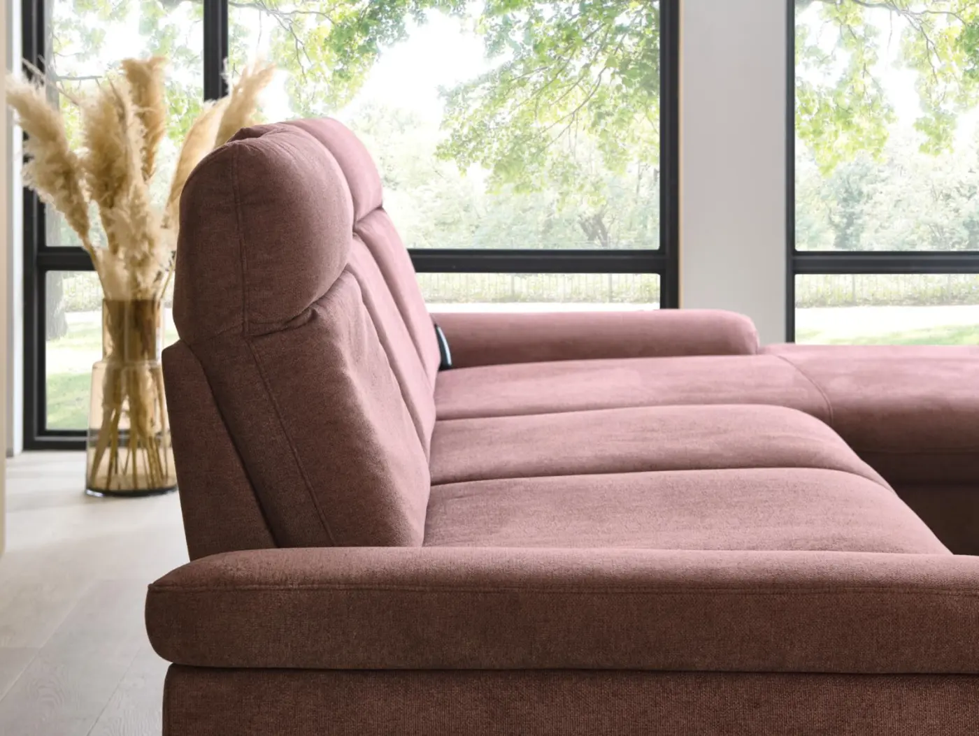 Hukla Wohnlandschaft VS-HU1185 mit Funktion grau ca. 309 x 193 cm