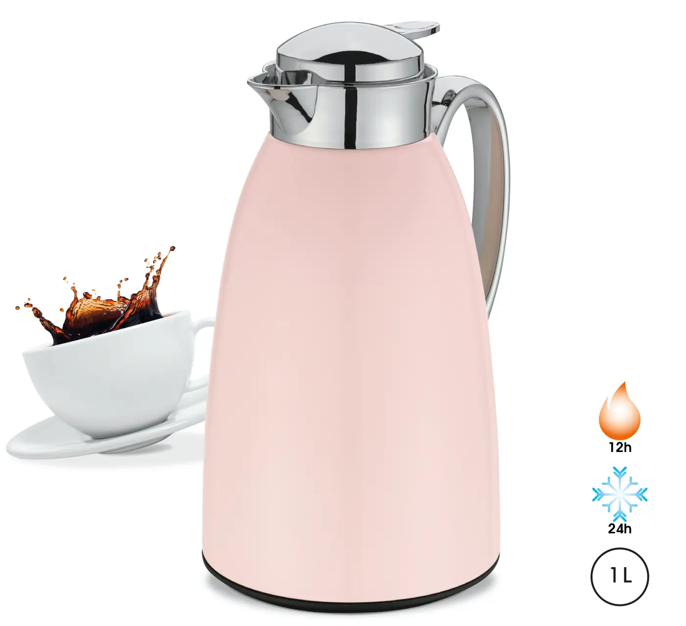 Cilio Isolierkanne VENEZIA rosa matt