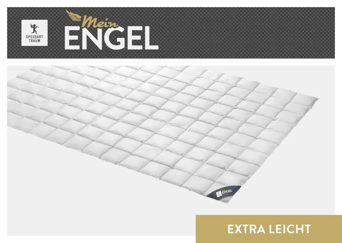 Spessarttraum Daunendecke Extra Leicht, 155 x 220 cm, 250 g Baumwolle, Weiß
