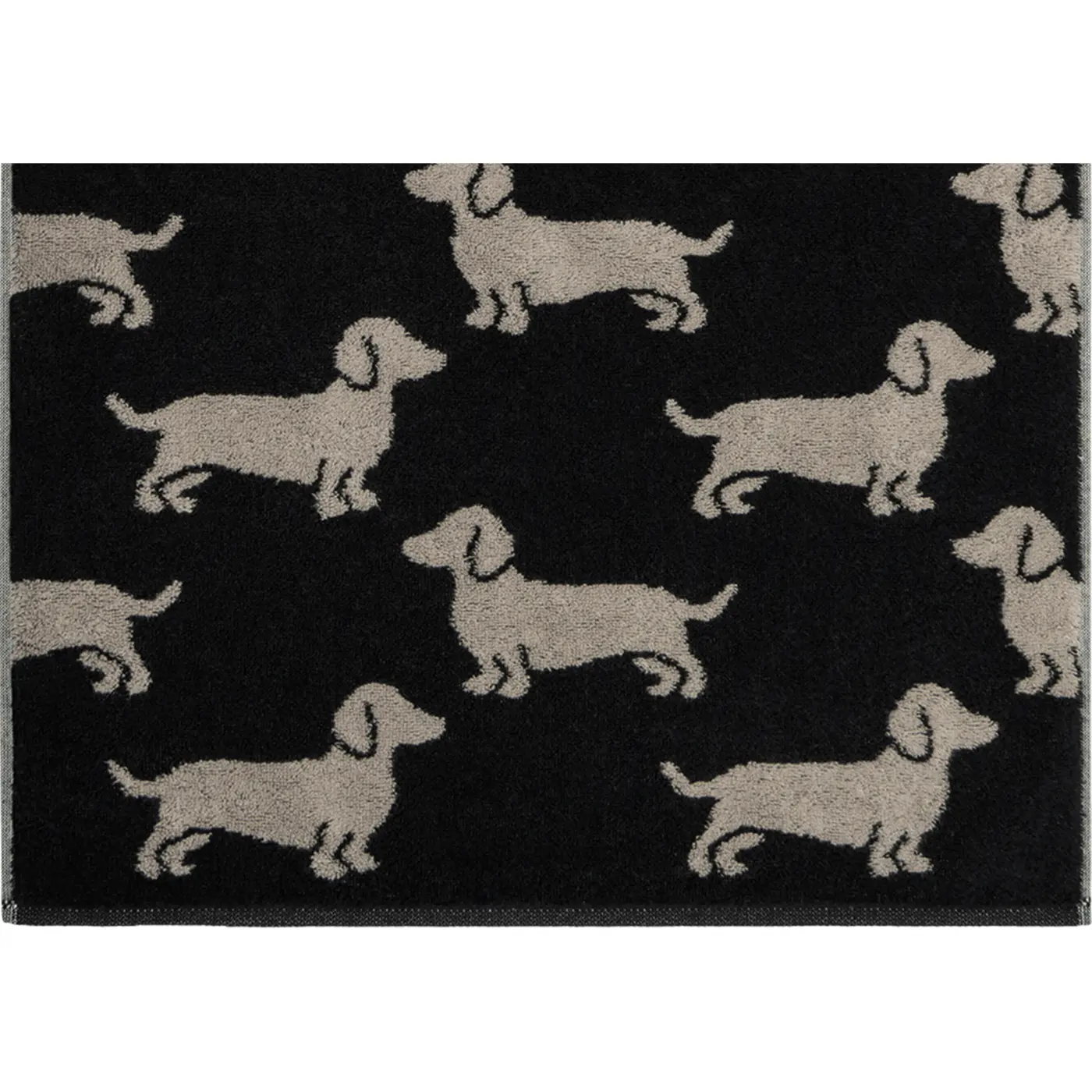 Cawoe Handtuch We love Dog schwarz/natur 50/100 cm