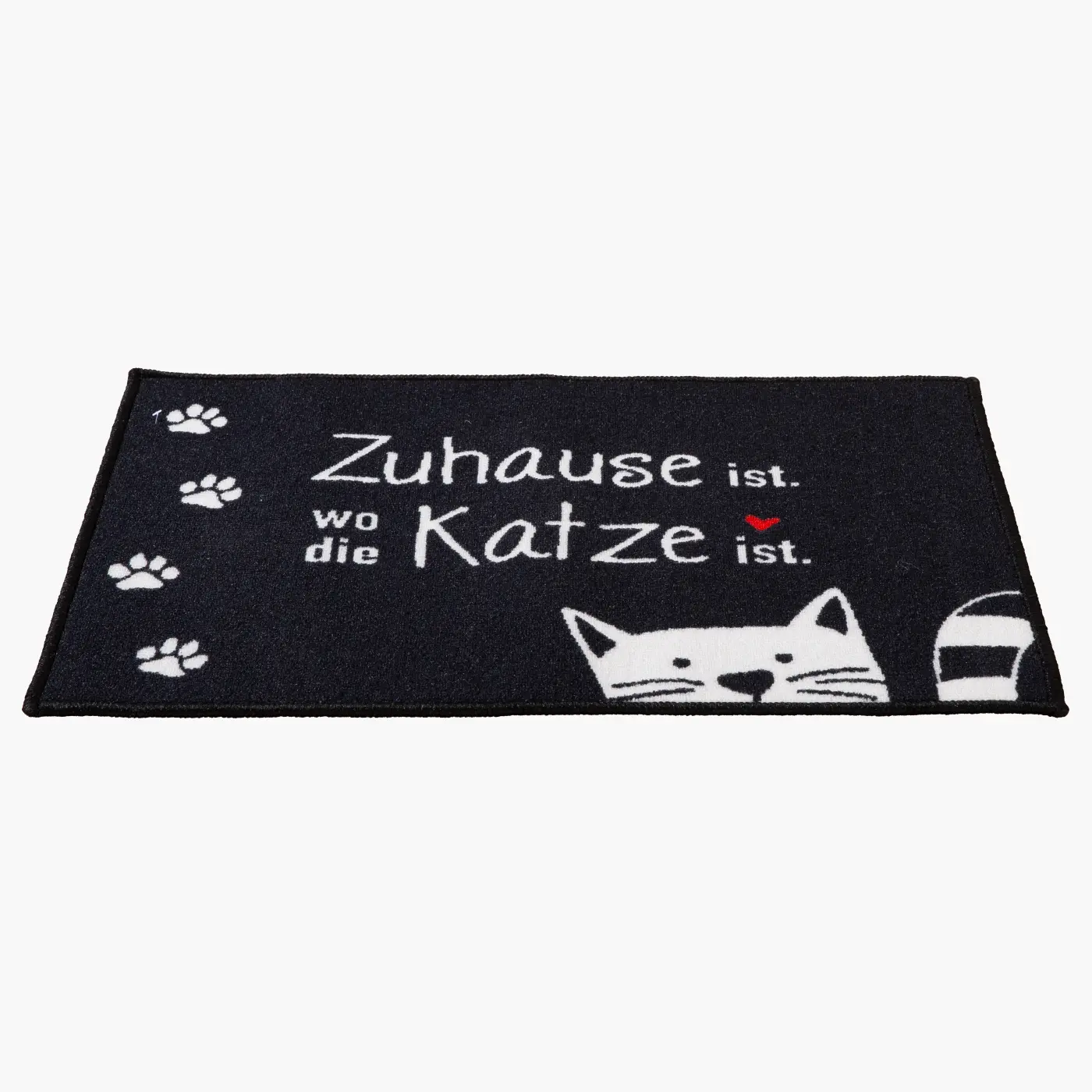 Gilde Handwerk Fußmatte Katzenbande Zuhause ist da, wo die Katze ist schwarz