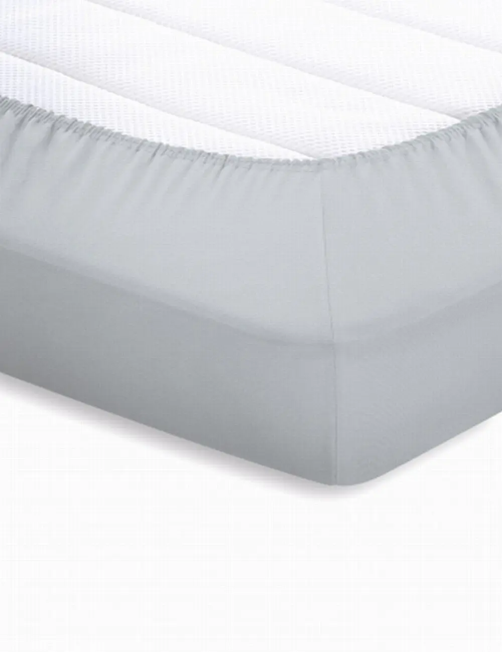 schlafgut Flausch-Jersey Topper  Spannbetttuch platin B / L ca. 90 x 190 cm