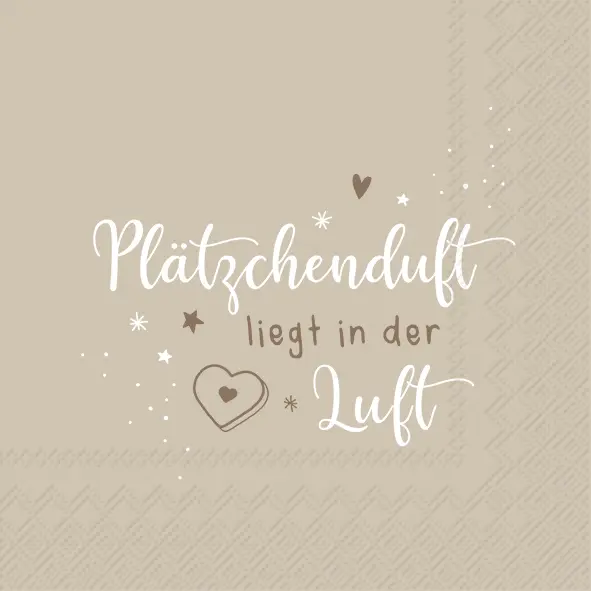 Ihr Lunch-Servietten PLÄTZCHENDUFT linen 33X33 cm