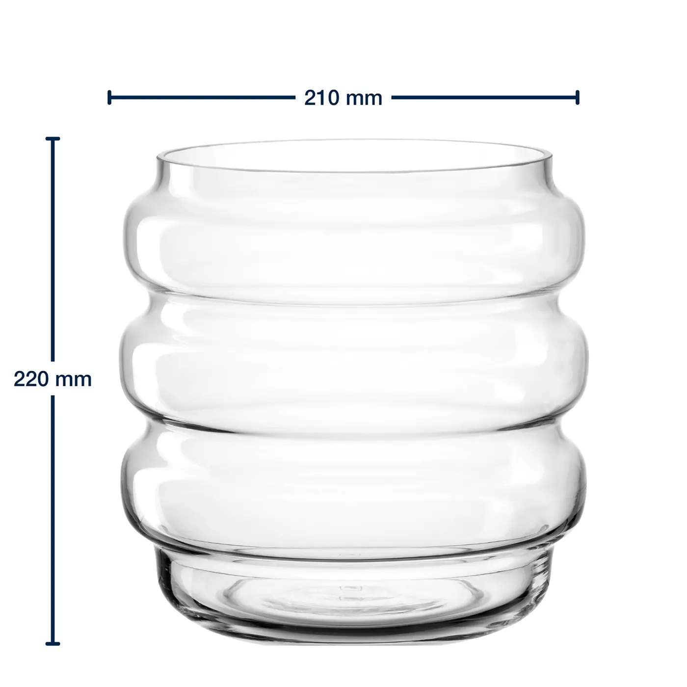 Leonardo Windlicht SOLE klar 22 cm