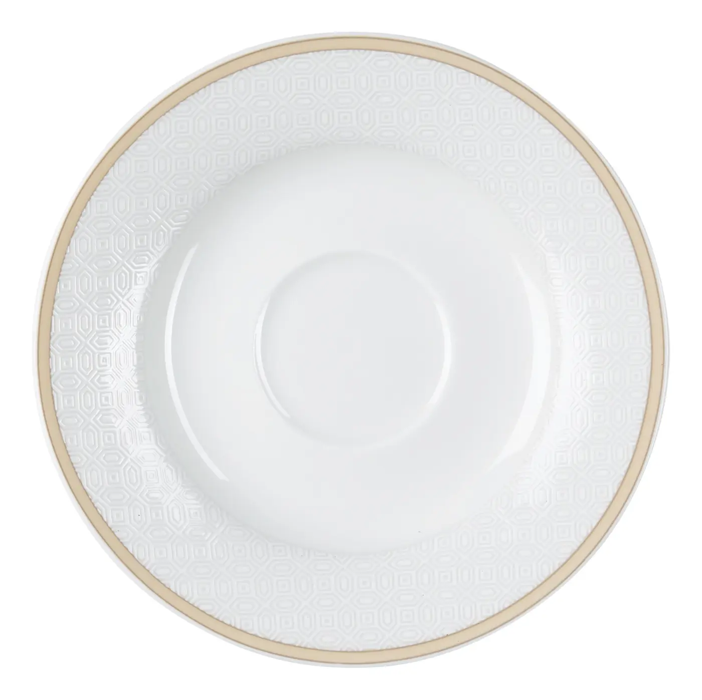 Ritzenhoff & Breker Espressountere Geo weiß mit Muster 13 cm 